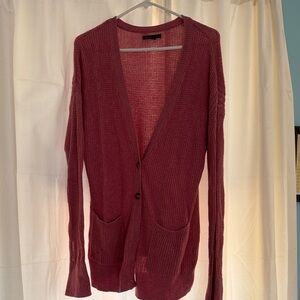 American Eagle Outfitters Maroon Cardigan Sweater